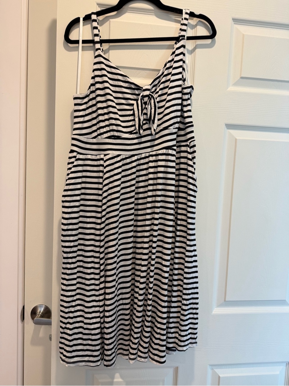 torrid Black and White Striped Knit Top